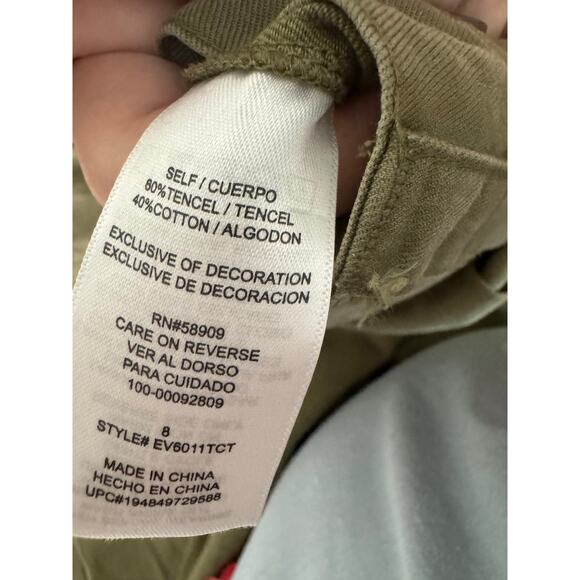 EVERY Women's Pleated Tencel + Cotton Pants Green Size‎ Small - Picture 7 of 8